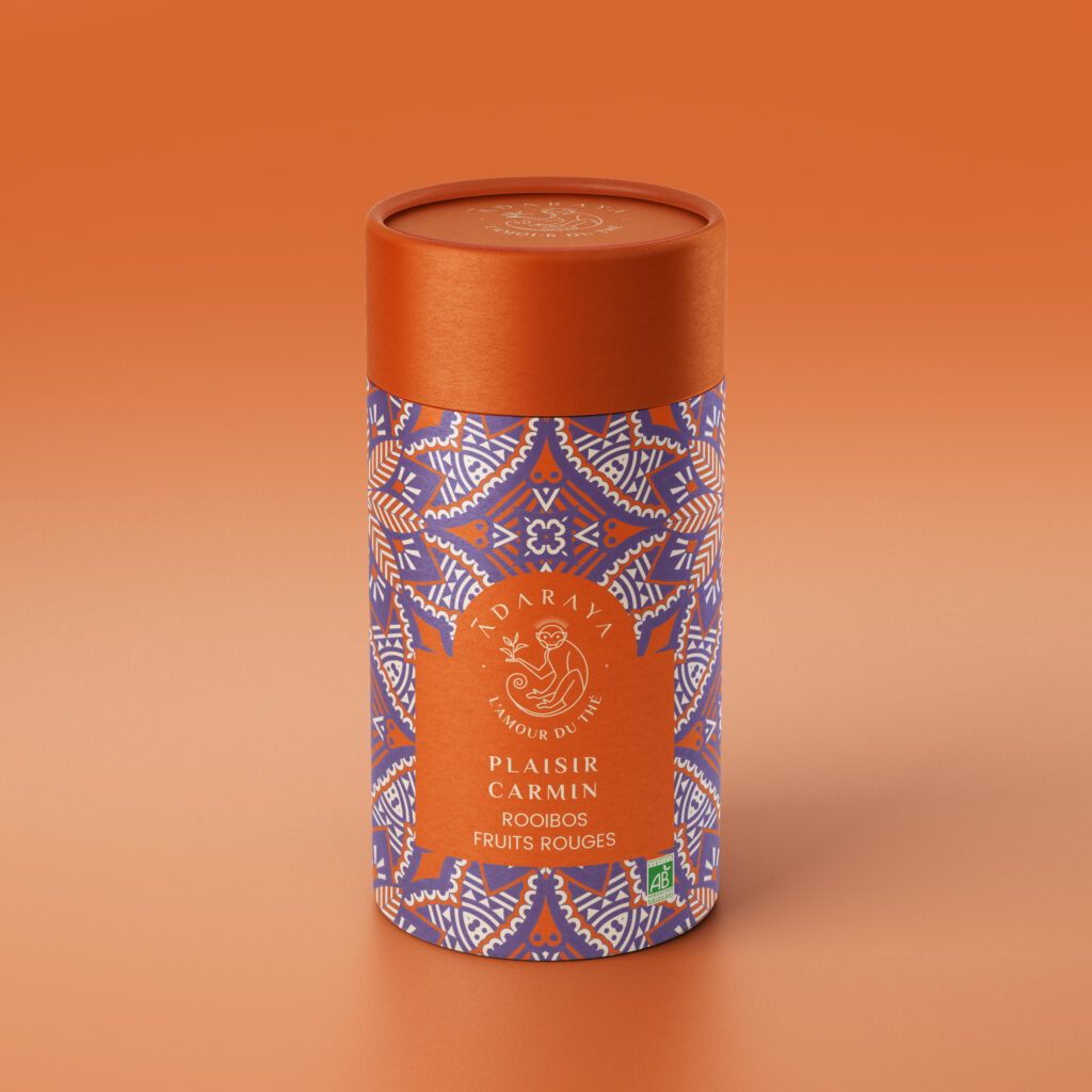 Boîte de thé de la marque Adaraya, une marque fondée par Grégoire Meurice, fondateur des Torréfacteurs Français