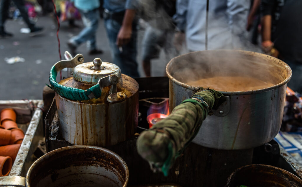 Street food Inde chaï latte
