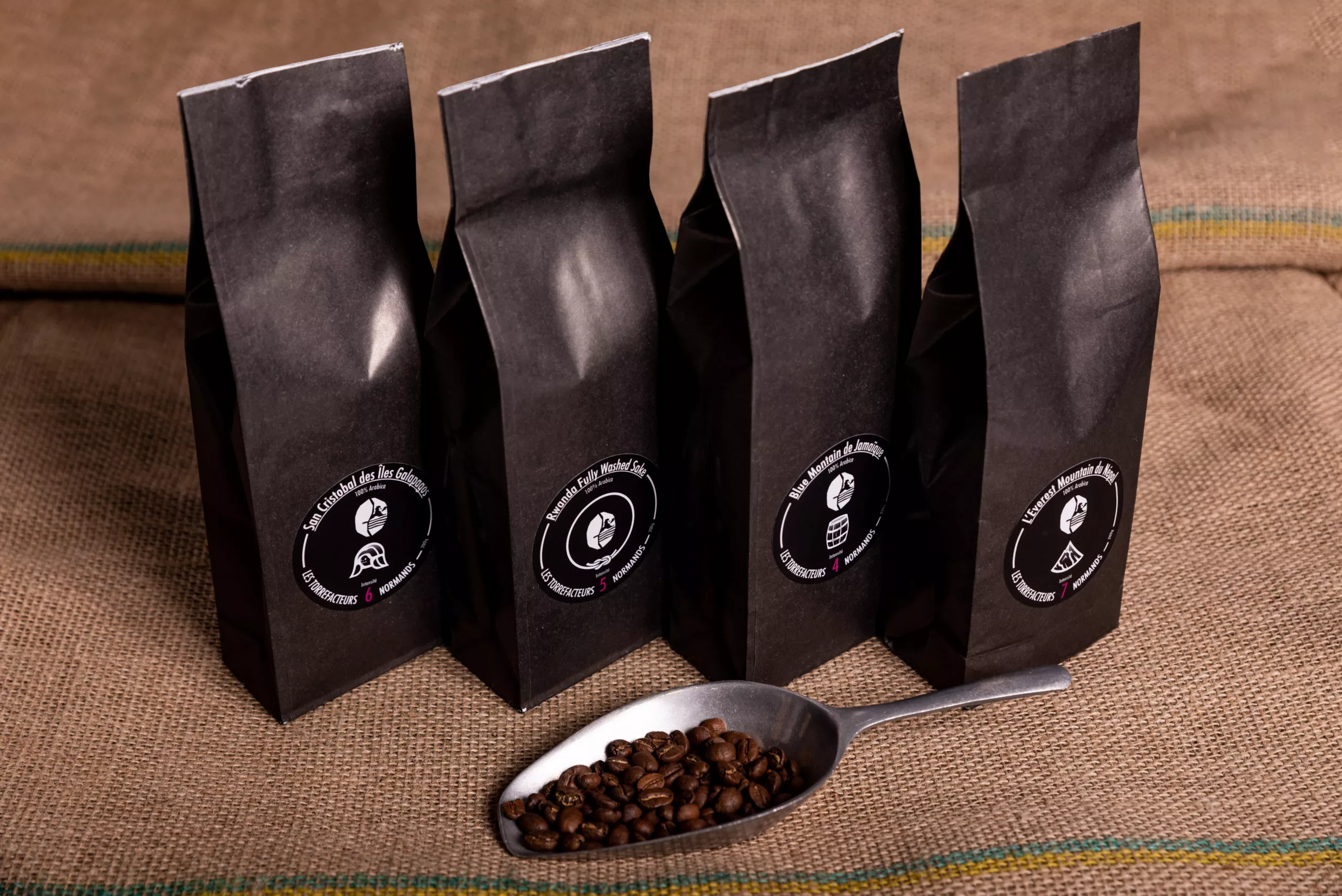 Photo coffret de 4 cafés d'exception